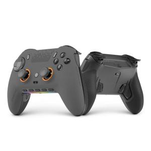 imageSCUF ENVISION PRO Wireless V2 2025 PC Only Gaming Controller  AntiDrift Thumbsticks  Five Remappable GKeys  Remappable Back Paddles  Instant Triggers  WhiteSteel Gray