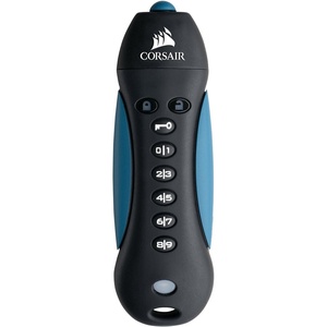 image:imageCorsair CMFPLA3B64GB Padlock 3  USB Flash Drive  64 GB Blue BlackBlue