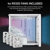 image:imageCORSAIR Frame 4000X RS Modular MidTower ATX PC Case  RGB Front Panel 4X RS120 PWM Fans Included InfiniRail Fan Mount System Reverse GPU AntiSag and Motherboard Support  WhiteWhite