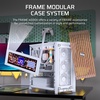 image:imageCORSAIR Frame 4000X RS Modular MidTower ATX PC Case  RGB Front Panel 4X RS120 PWM Fans Included InfiniRail Fan Mount System Reverse GPU AntiSag and Motherboard Support  WhiteWhite