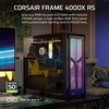 image:imageCORSAIR Frame 4000X RS Modular MidTower ATX PC Case  RGB Front Panel 4X RS120 PWM Fans Included InfiniRail Fan Mount System Reverse GPU AntiSag and Motherboard Support  WhiteBlack