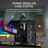image:imageCORSAIR Frame 4000X RS Modular MidTower ATX PC Case  RGB Front Panel 4X RS120 PWM Fans Included InfiniRail Fan Mount System Reverse GPU AntiSag and Motherboard Support  WhiteBlack