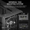 image:imageCORSAIR Frame 4000X RS Modular MidTower ATX PC Case  RGB Front Panel 4X RS120 PWM Fans Included InfiniRail Fan Mount System Reverse GPU AntiSag and Motherboard Support  WhiteBlack