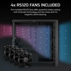 image:imageCORSAIR Frame 4000X RS Modular MidTower ATX PC Case  RGB Front Panel 4X RS120 PWM Fans Included InfiniRail Fan Mount System Reverse GPU AntiSag and Motherboard Support  WhiteBlack