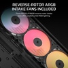 image:imageCORSAIR Frame 4500X RSR ARGB Bundle  Includes 3X RS120R ARGB Fans 1x RS120 ARGB Fan 1x Nautilus RS 360 ARGB CPU Cooler  Black