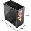 image:imageCORSAIR Frame 4500X RSR ARGB Bundle  Includes 3X RS120R ARGB Fans 1x RS120 ARGB Fan 1x Nautilus RS 360 ARGB CPU Cooler  Black