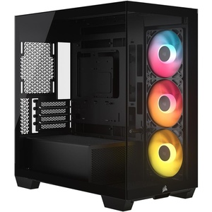 image:imageCORSAIR 2800X RSR Reverse Fan ARGB MicroATX PC Case  3X Fans Included Panoramic Glass Modular Customization GPU AntiSag Reverse Connection Motherboard Compatible  BlackBlack