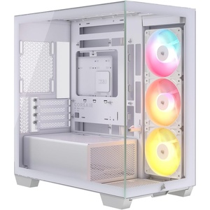 image:imageCORSAIR 2800X RSR Reverse Fan ARGB MicroATX PC Case  3X Fans Included Panoramic Glass Modular Customization GPU AntiSag Reverse Connection Motherboard Compatible  BlackWhite
