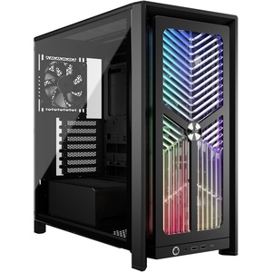 image:imageCORSAIR Frame 4000X RS Modular MidTower ATX PC Case  RGB Front Panel 4X RS120 PWM Fans Included InfiniRail Fan Mount System Reverse GPU AntiSag and Motherboard Support  WhiteBlack