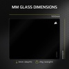 image:imageCorsair MM Glass Precision Gaming Mouse Pad  Large 500 x 400mm Matte Glass Surface Sound Dampening Coating AntiSlip Polyurethane Base  GrayBlack