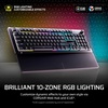 image:imageCorsair Skiff 100 Quiet RGB Wired Gaming Keyboard  US QWERTY  Black  IP53 Spill amp Dust Resistant Responsive Keys Media Dial